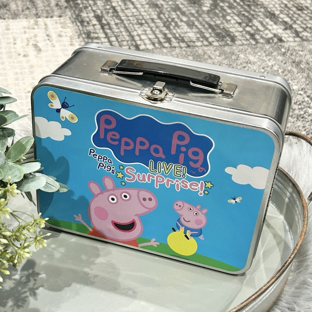 Peppa Pig Live! Surprise Theatre Show‎ Tin Metal Lunch Box Souvenir Storage
